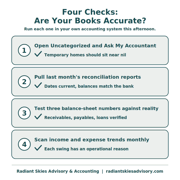 Four checks to test whether your books are accurate